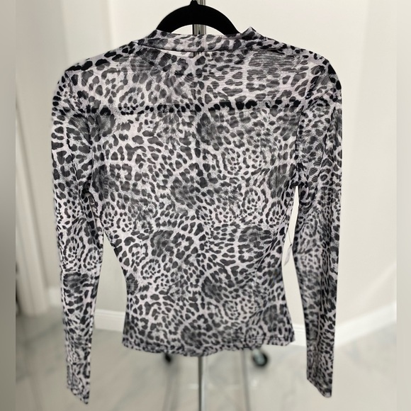 Leopard top long sleeve sheer small and medium New NWT - Picture 9 of 14